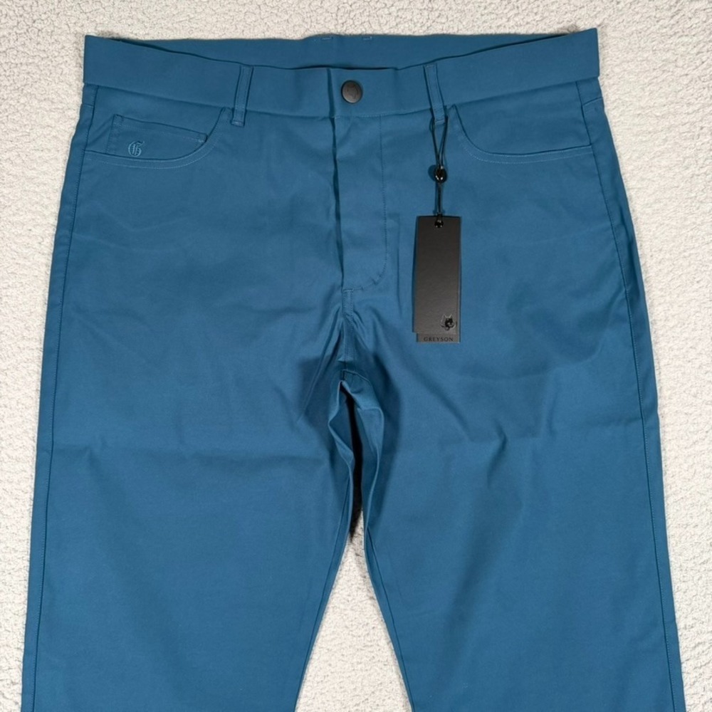 Greyson Pants Mens 35x32 Storm Blue Wainscott 5 Pocket Golf Stretch Preppy NWT